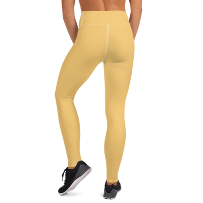 Michigan Upper Peninsula Yoga Leggings (w/ UP Outline) | Citrine