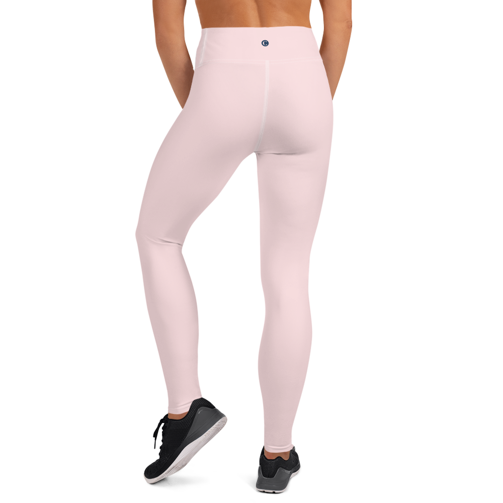 Michigan Upper Peninsula Yoga Leggings (w/ UP Outline) | Pale Pink