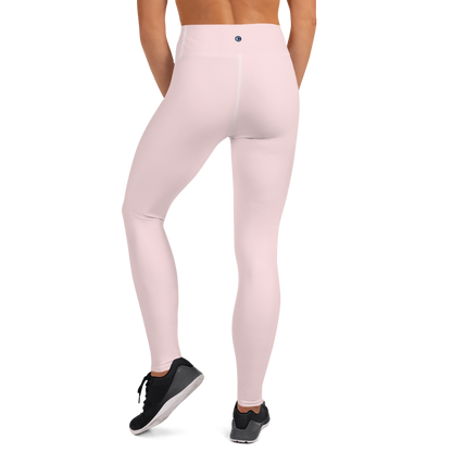 Michigan Upper Peninsula Yoga Leggings (w/ UP Outline) | Pale Pink