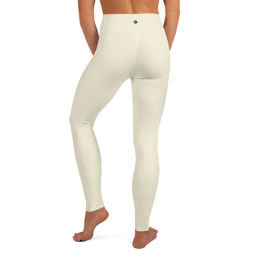 Michigan Upper Peninsula Yoga Leggings (w/ UP Outline) | Ivory