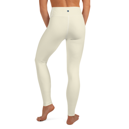 Michigan Upper Peninsula Yoga Leggings (w/ UP Outline) | Ivory