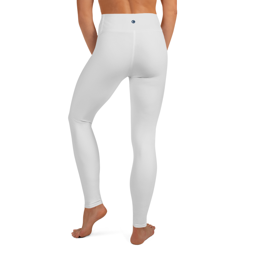 Michigan Upper Peninsula Yoga Leggings (w/ UP Outline) | Birch Bark White