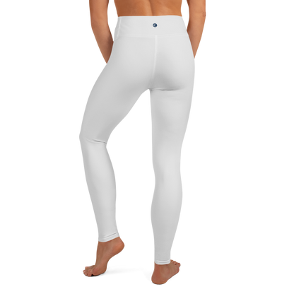 Michigan Upper Peninsula Yoga Leggings (w/ UP Outline) | Birch Bark White