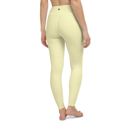 Michigan Upper Peninsula Yoga Leggings (w/ UP Outline) | Canary Yellow