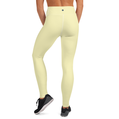 Michigan Upper Peninsula Yoga Leggings (w/ UP Outline) | Canary Yellow