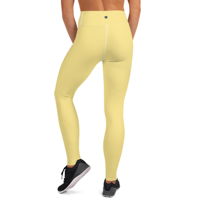 Michigan Upper Peninsula Yoga Leggings (w/ UP Outline) | Cherry Yellow