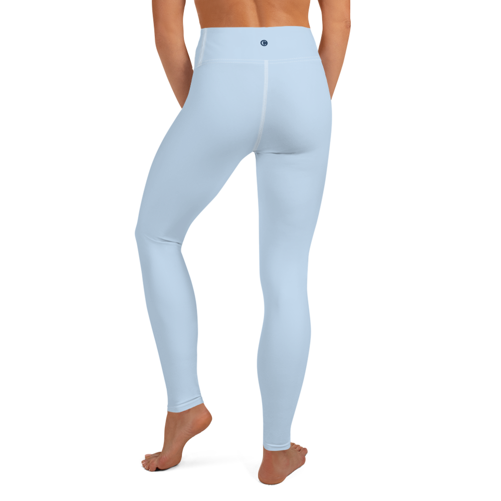 Michigan Upper Peninsula Yoga Leggings (w/ UP Outline) | Light Blue