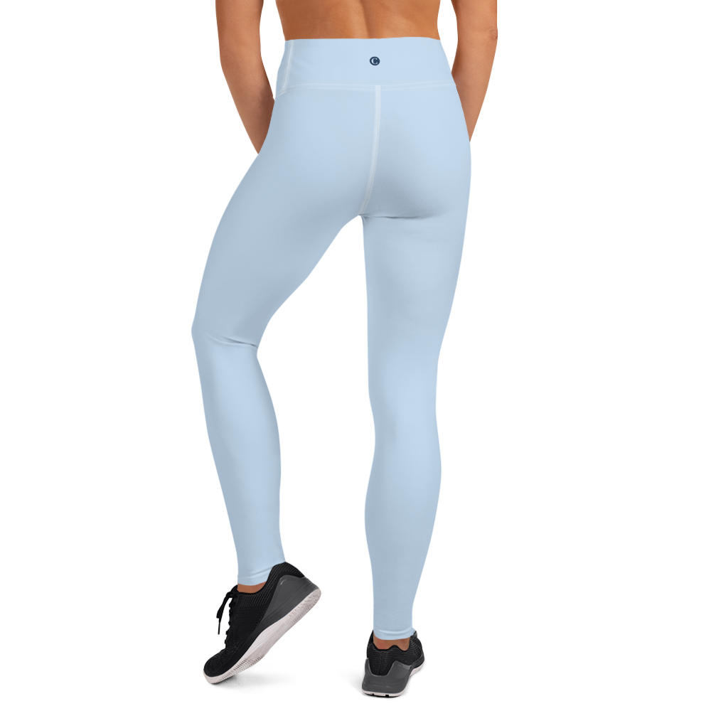 Michigan Upper Peninsula Yoga Leggings (w/ UP Outline) | Light Blue