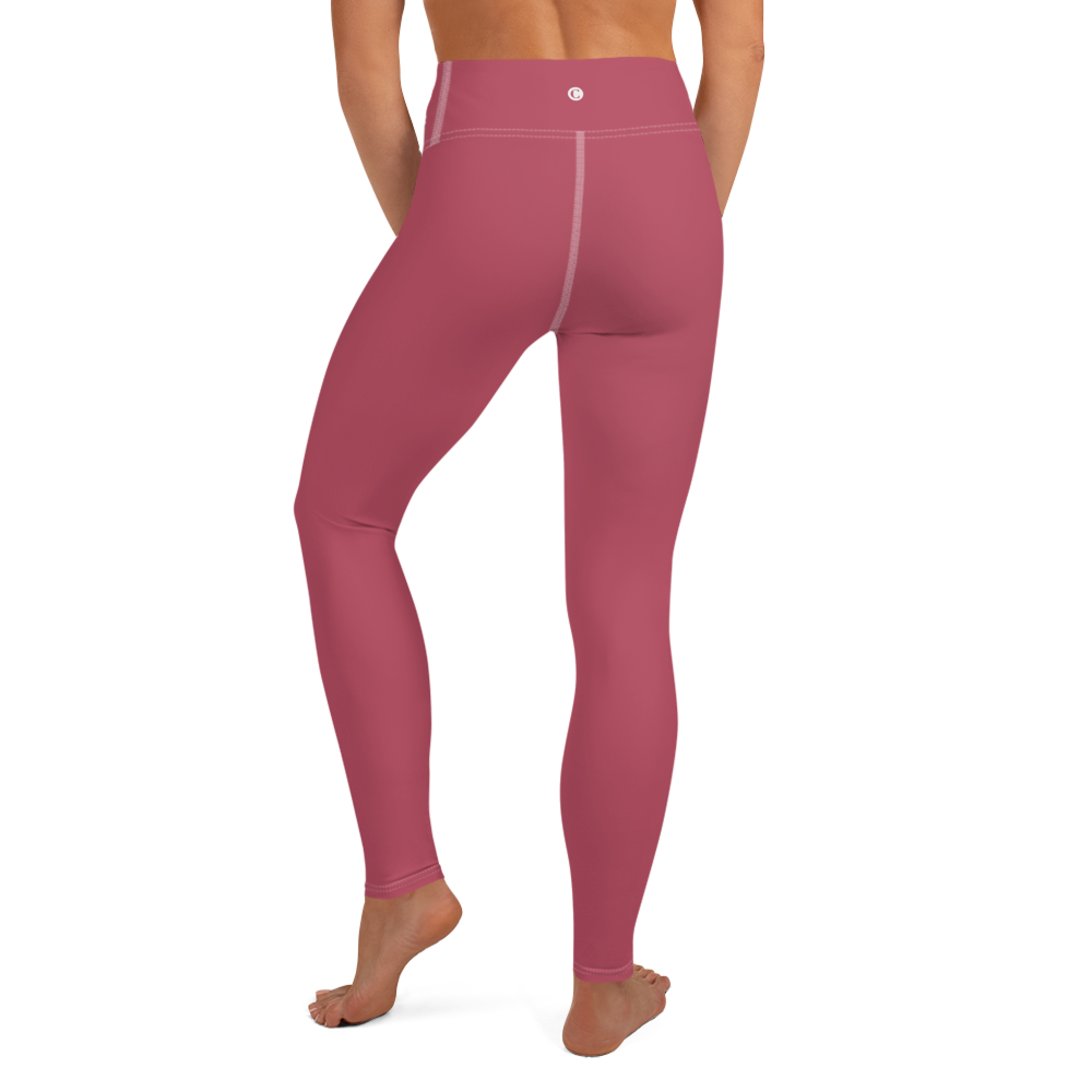 Michigan Upper Peninsula Yoga Leggings (w/ UP Outline) | Popstar Pink