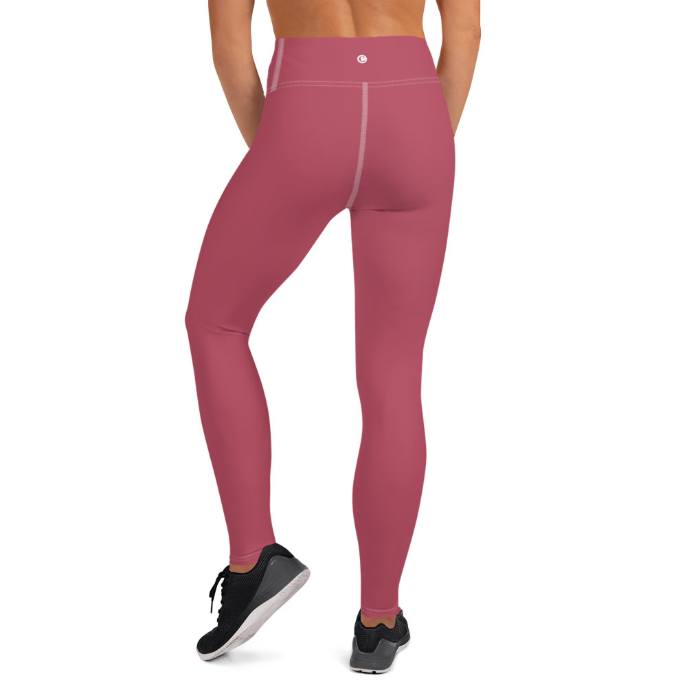 Michigan Upper Peninsula Yoga Leggings (w/ UP Outline) | Popstar Pink