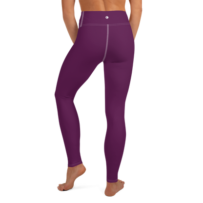 Michigan Upper Peninsula Yoga Leggings (w/ UP Outline) | Tyrian Purple