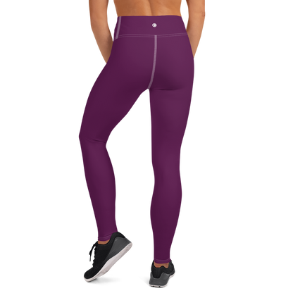 Michigan Upper Peninsula Yoga Leggings (w/ UP Outline) | Tyrian Purple