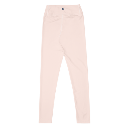 Michigan Upper Peninsula Yoga Leggings (w/ UP Outline) | Champagne Pink