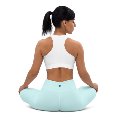 Michigan Upper Peninsula Yoga Leggings (w/ UP Outline) | Cyan