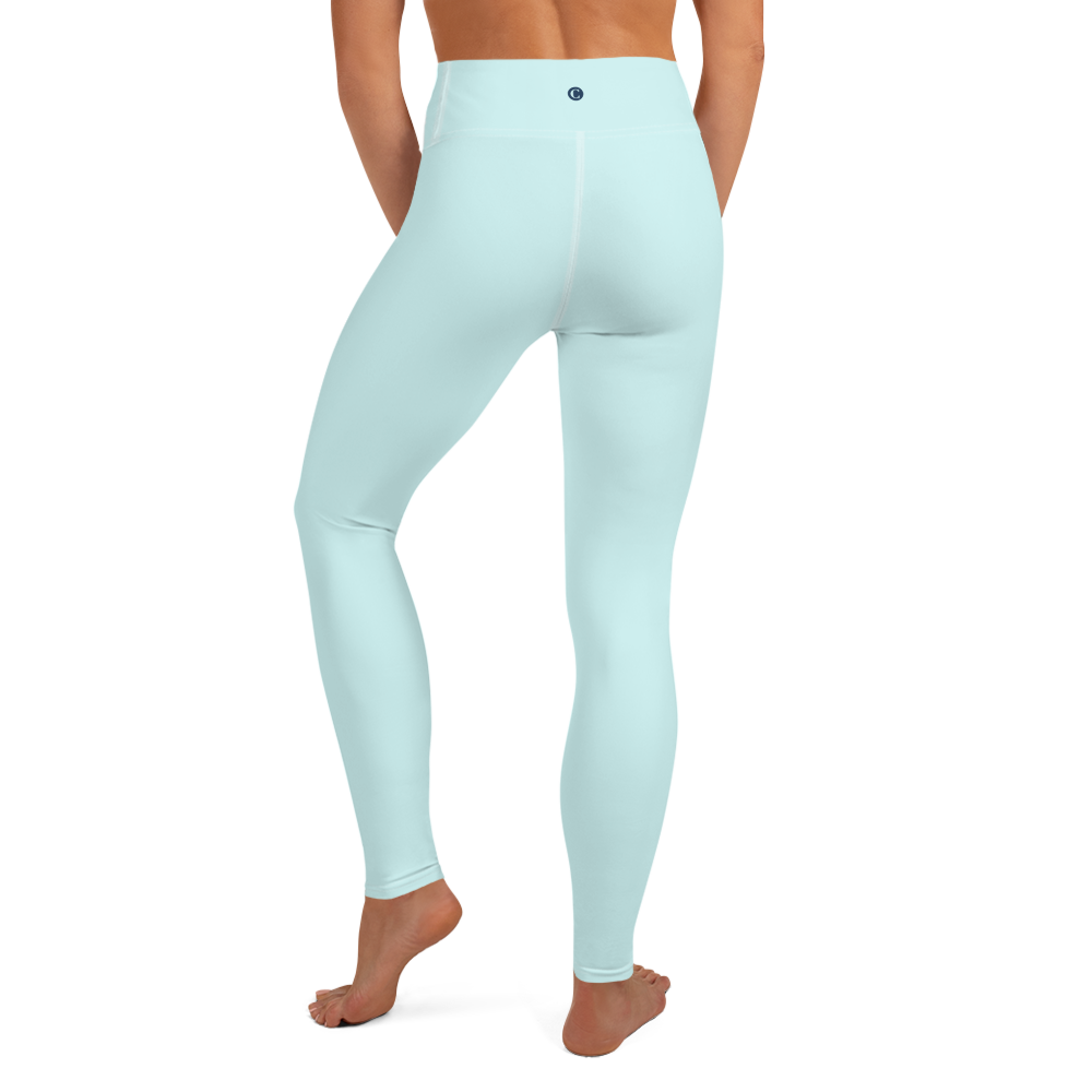 Michigan Upper Peninsula Yoga Leggings (w/ UP Outline) | Cyan