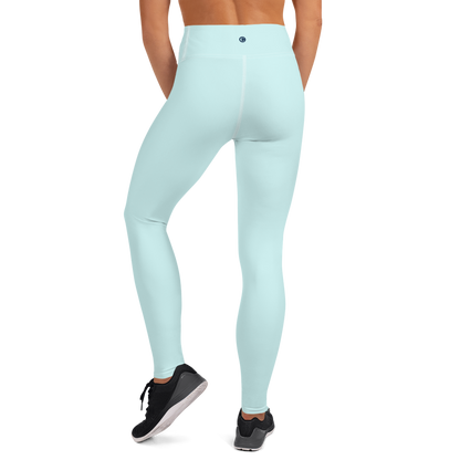 Michigan Upper Peninsula Yoga Leggings (w/ UP Outline) | Cyan