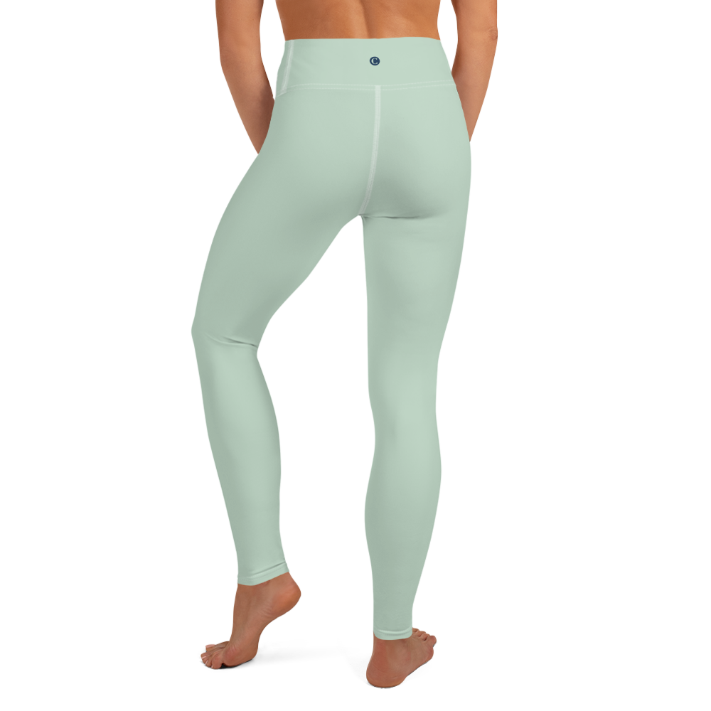 Michigan Upper Peninsula Yoga Leggings (w/ UP Outline) | Sea Green