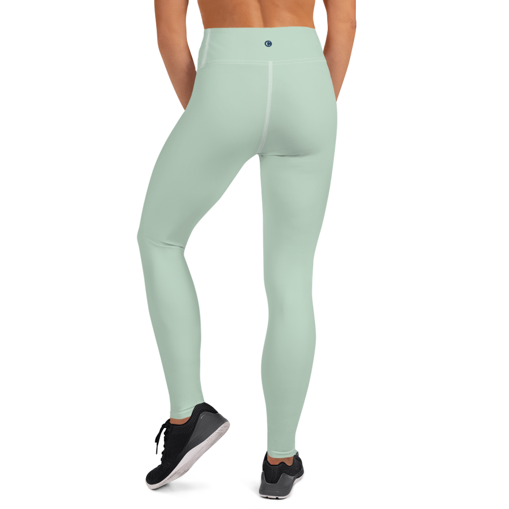 Michigan Upper Peninsula Yoga Leggings (w/ UP Outline) | Sea Green