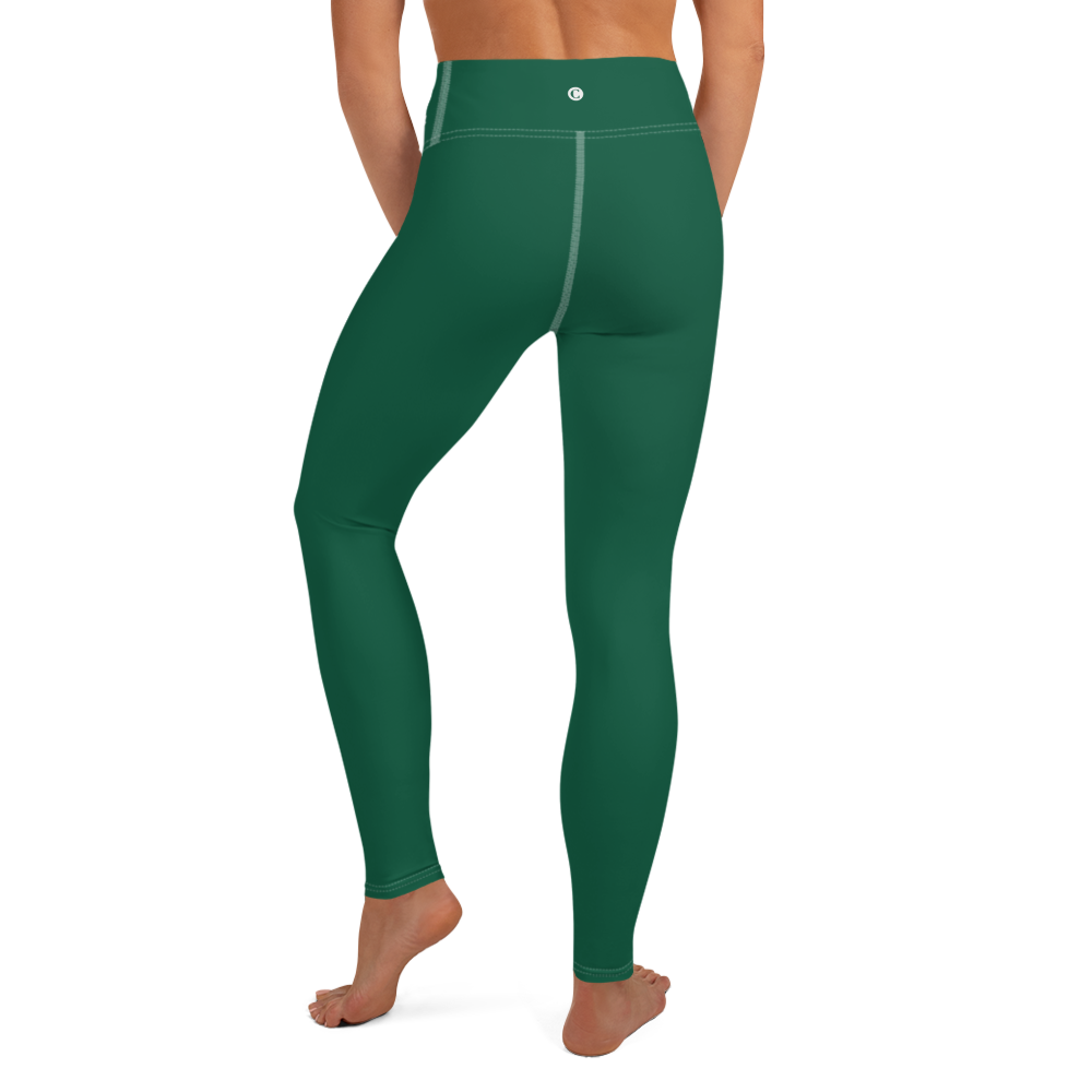 Michigan Upper Peninsula Yoga Leggings (w/ UP USA Flag) | Superior Green