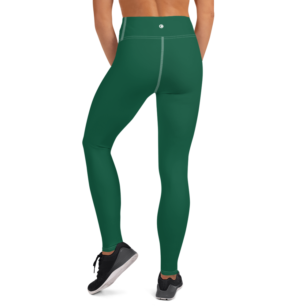 Michigan Upper Peninsula Yoga Leggings (w/ UP USA Flag) | Superior Green