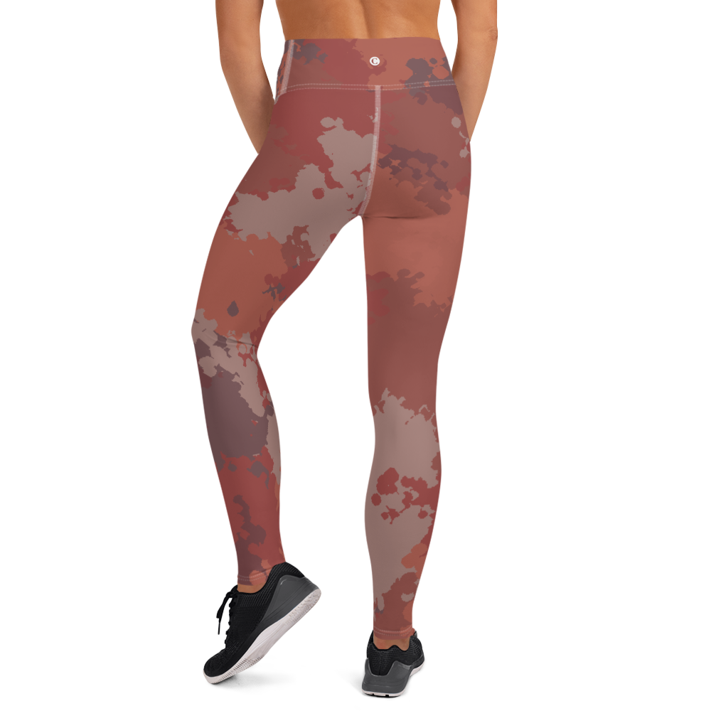 Michigan Upper Peninsula Yoga Leggings (w/ UP USA Flag) | Ore Dock Camo