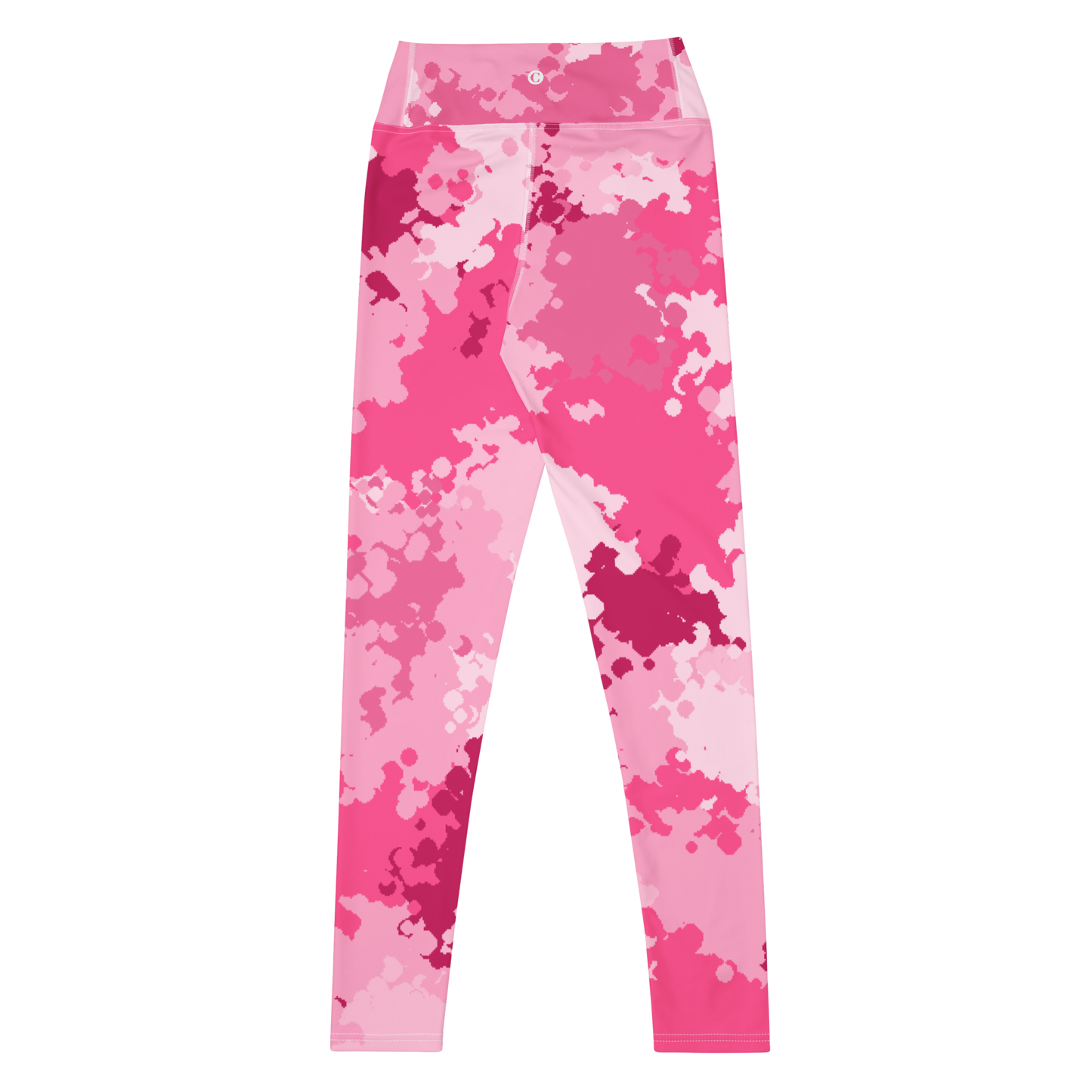 Michigan Upper Peninsula Yoga Leggings (w/ UP USA Flag) | Pink Camo