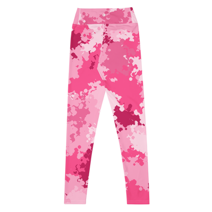 Michigan Upper Peninsula Yoga Leggings (w/ UP USA Flag) | Pink Camo