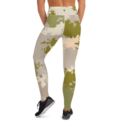 Michigan Upper Peninsula Yoga Leggings (w/ UP USA Flag) | Rosy Mound Camo