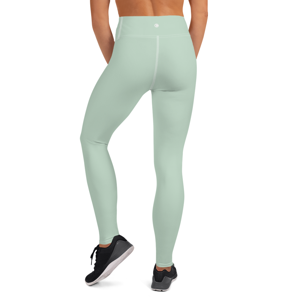 Michigan Upper Peninsula Yoga Leggings (w/ UP USA Flag) | Sea Green