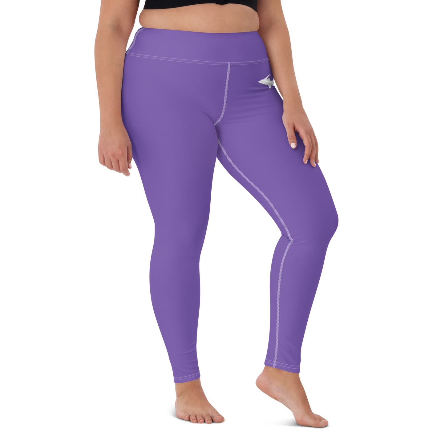 Michigan Upper Peninsula Yoga Leggings (w/ UP Outline) | Lake Iris