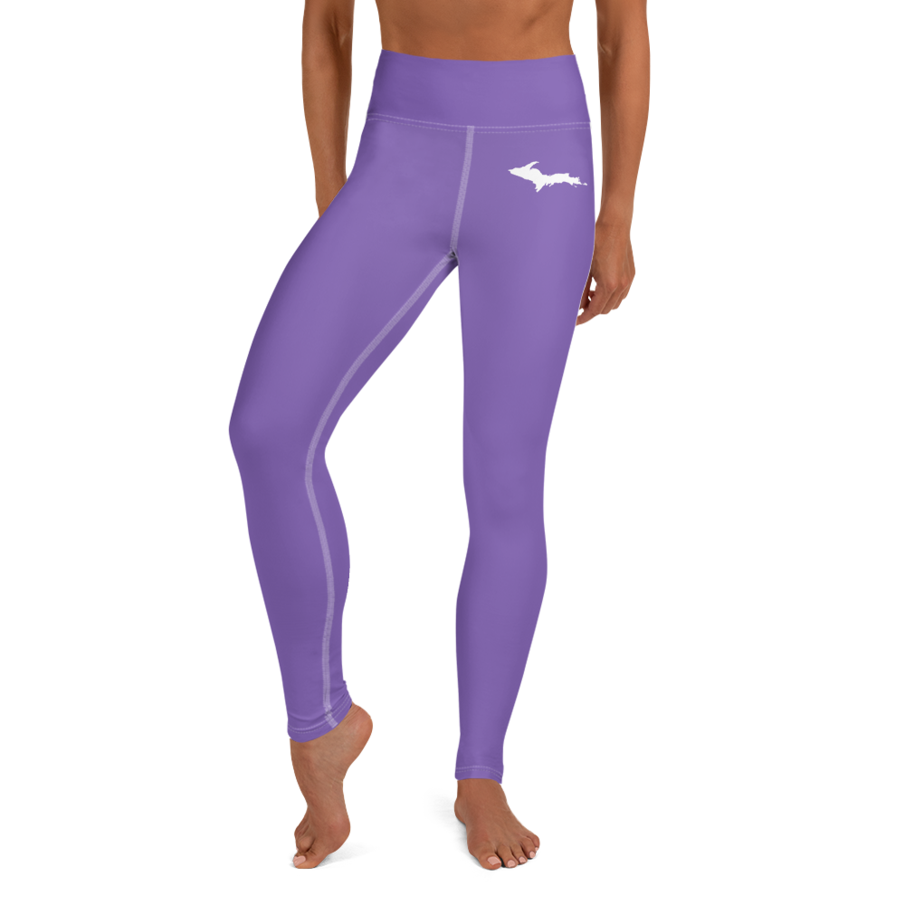 Michigan Upper Peninsula Yoga Leggings (w/ UP Outline) | Lake Iris