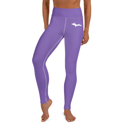 Michigan Upper Peninsula Yoga Leggings (w/ UP Outline) | Lake Iris