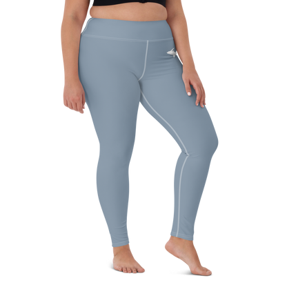 Michigan Upper Peninsula Yoga Leggings (w/ UP Outline) | B-24 Grey