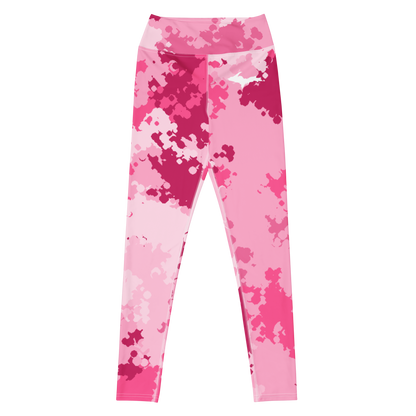 Michigan Upper Peninsula Yoga Leggings (w/ UP Outline) | Pink Camo