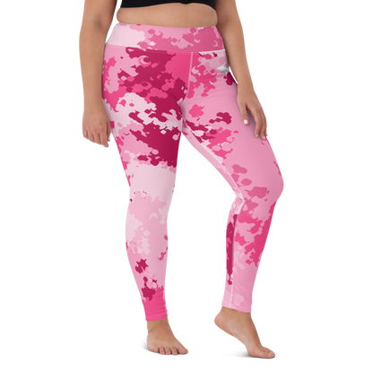 Michigan Upper Peninsula Yoga Leggings (w/ UP Outline) | Pink Camo