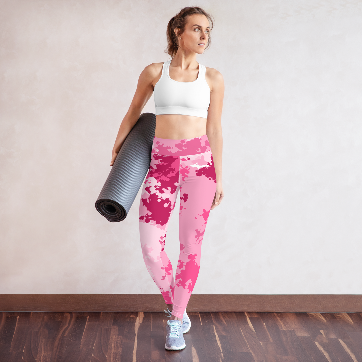 Michigan Upper Peninsula Yoga Leggings (w/ UP Outline) | Pink Camo