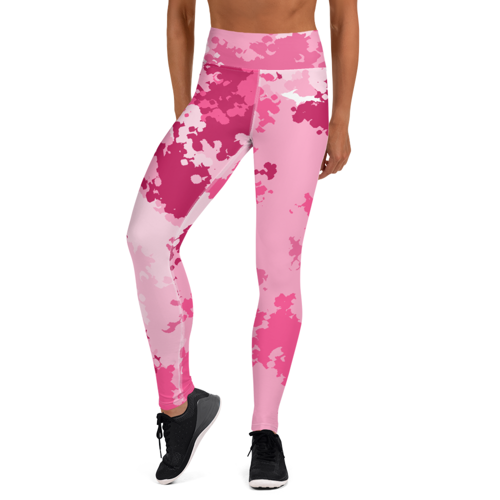 Michigan Upper Peninsula Yoga Leggings (w/ UP Outline) | Pink Camo