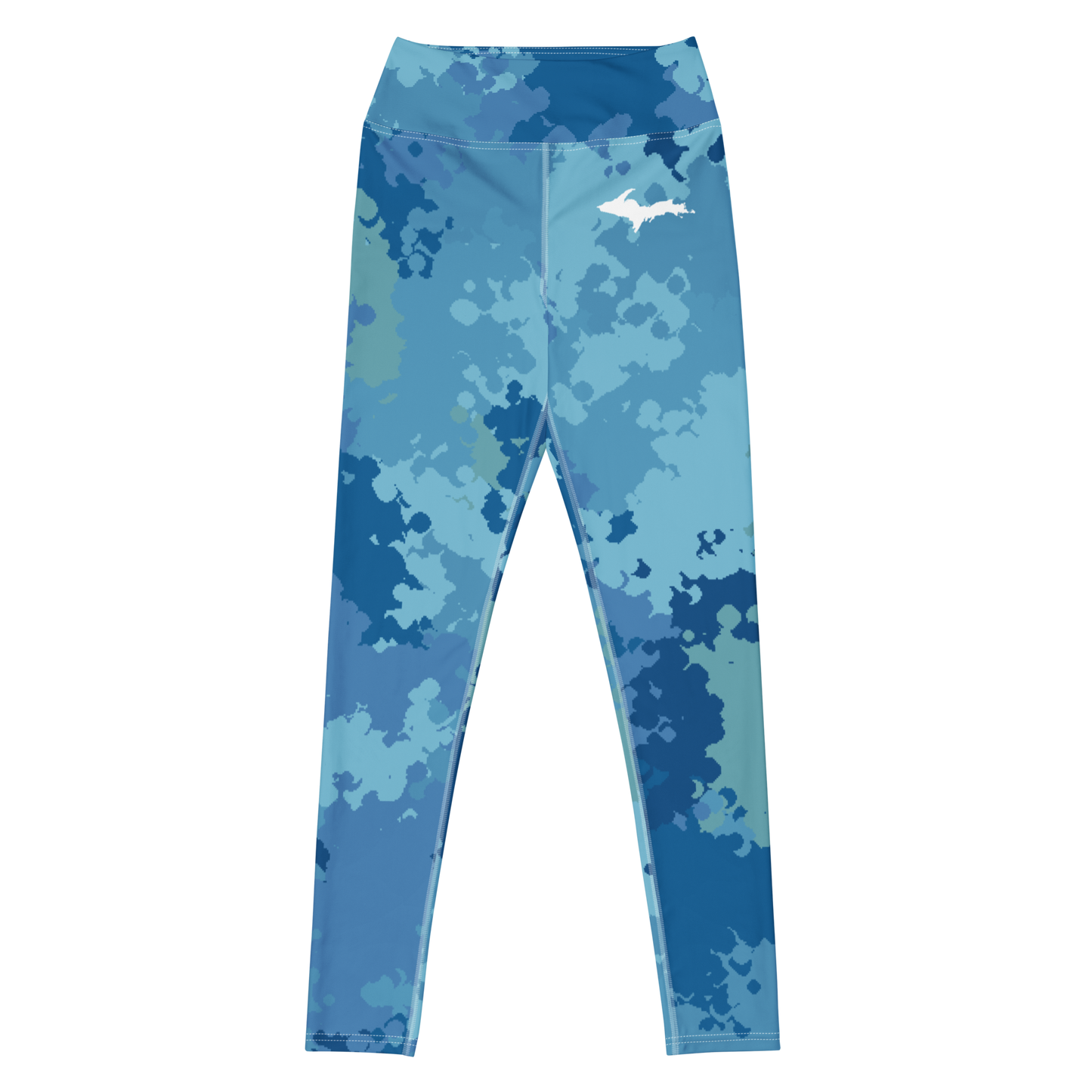 Michigan Upper Peninsula Yoga Leggings (w/ UP Outline) | Great Lakes Camo