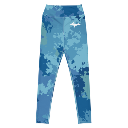 Michigan Upper Peninsula Yoga Leggings (w/ UP Outline) | Great Lakes Camo