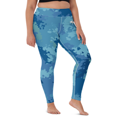 Michigan Upper Peninsula Yoga Leggings (w/ UP Outline) | Great Lakes Camo