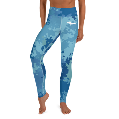 Michigan Upper Peninsula Yoga Leggings (w/ UP Outline) | Great Lakes Camo