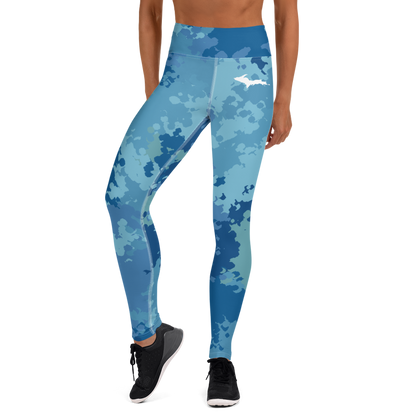 Michigan Upper Peninsula Yoga Leggings (w/ UP Outline) | Great Lakes Camo