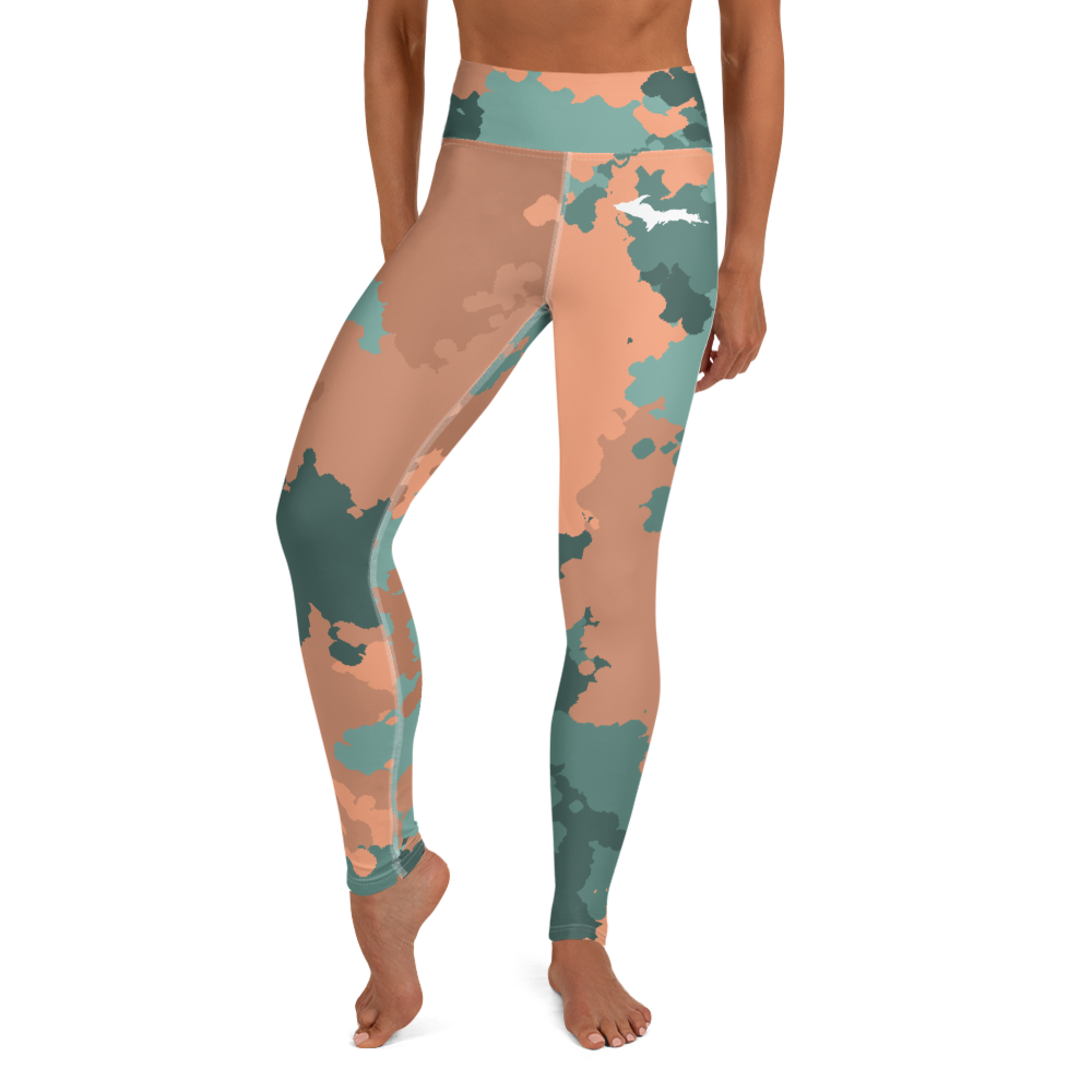 Michigan Upper Peninsula Yoga Leggings (w/ UP Outline) | Copper County Camo