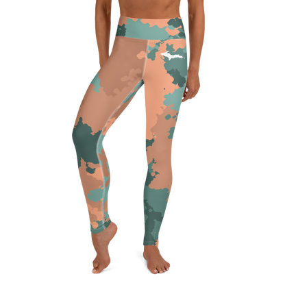 Michigan Upper Peninsula Yoga Leggings (w/ UP Outline) | Copper County Camo