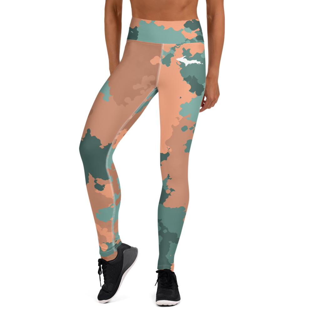 Michigan Upper Peninsula Yoga Leggings (w/ UP Outline) | Copper County Camo