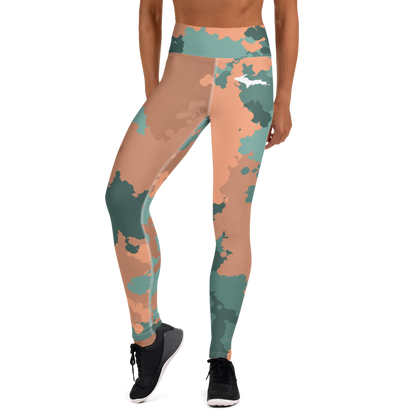 Michigan Upper Peninsula Yoga Leggings (w/ UP Outline) | Copper County Camo