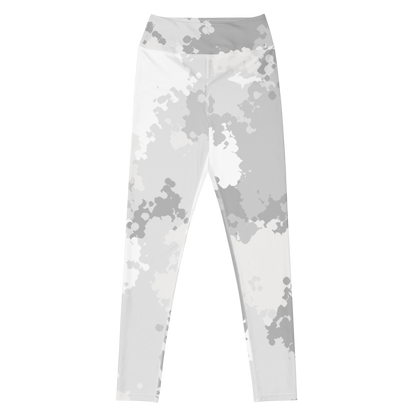 Michigan Upper Peninsula Yoga Leggings (w/ UP Outline) | Snow Camo