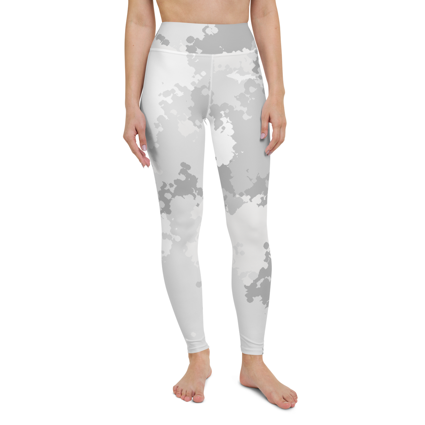 Michigan Upper Peninsula Yoga Leggings (w/ UP Outline) | Snow Camo