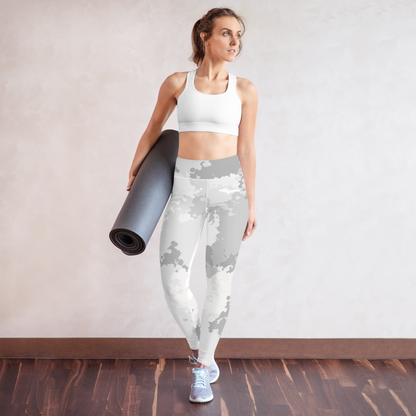 Michigan Upper Peninsula Yoga Leggings (w/ UP Outline) | Snow Camo