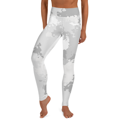 Michigan Upper Peninsula Yoga Leggings (w/ UP Outline) | Snow Camo